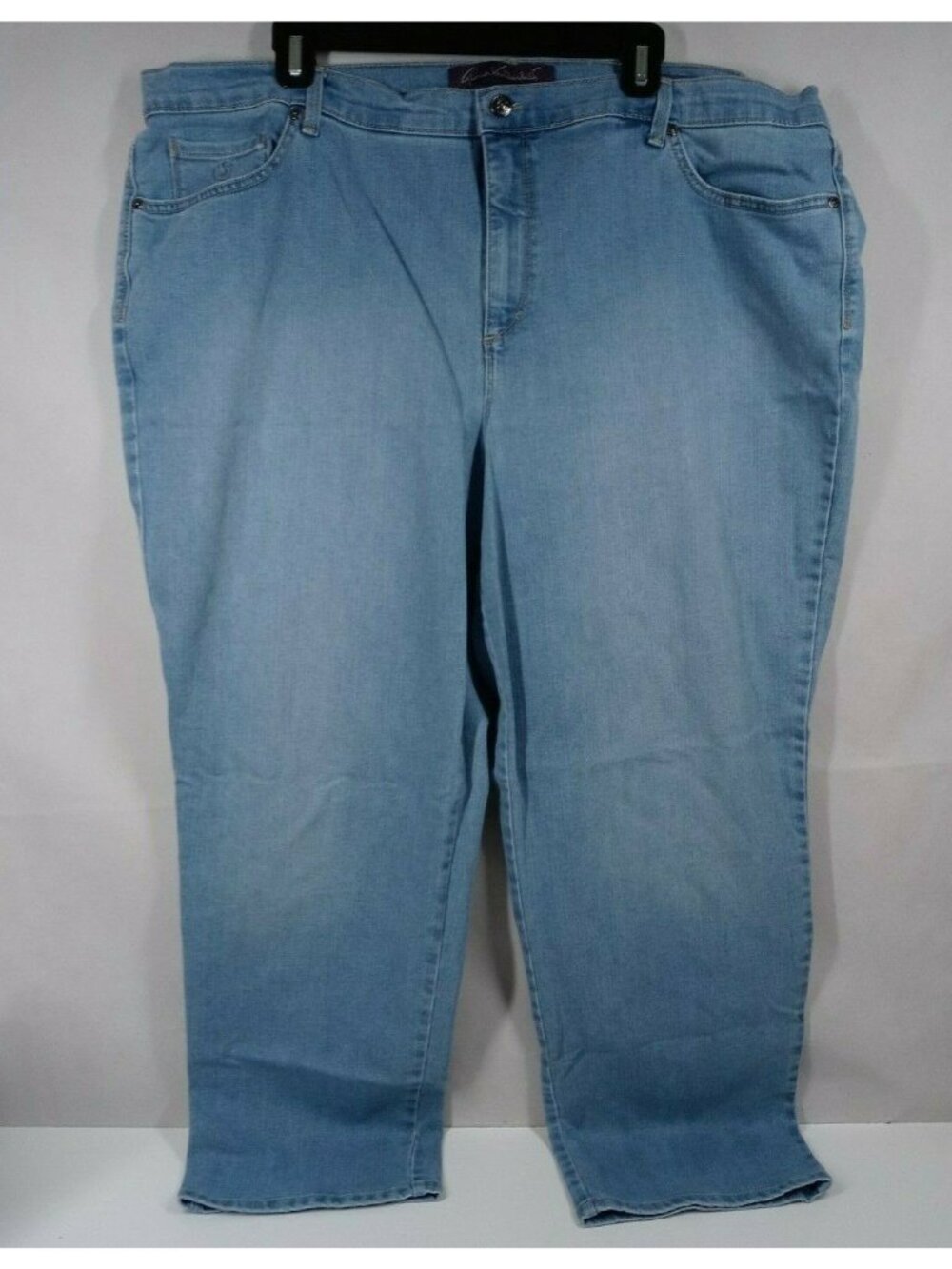 Gloria Vanderbilt Amanda High Rise Light Wash Distressed Jeans Size 22W